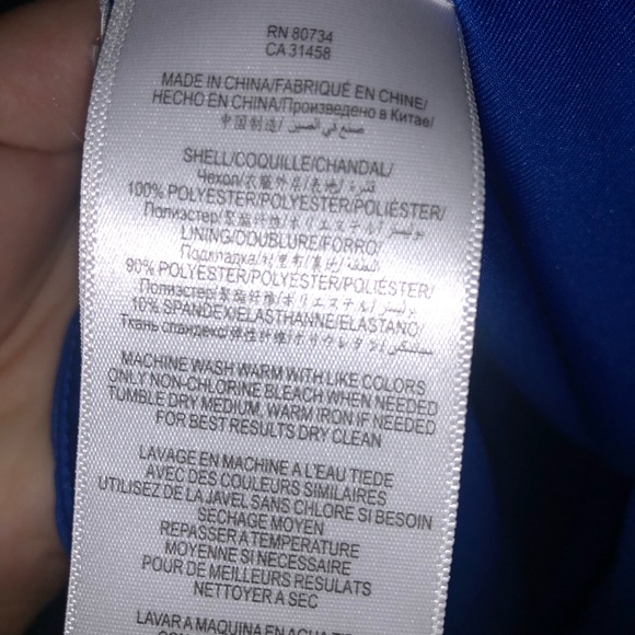 BCBGMAXAZRIA Briana Blue Sapphire Pleated Cocktail Dress Women’s Size 12 BCBG - Picture 11 of 11